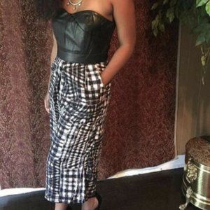 NWT Black Do+Be One Piece Black Plaid Romper